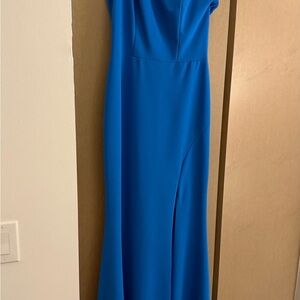 Xscape Strapless Royal Blue Dress